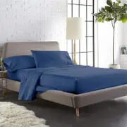 Luxor King Single Ocean Color 1000TC 100% Cotton Fittd Sheet Flat Sheet Pillowcase Set