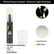 Touch Up Paint For Suzuki All Models 11S Snow White With Polish Paste