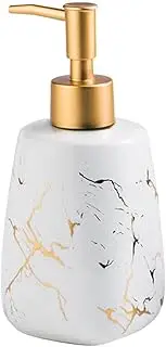 Ceramic Press Bottle Kitchen soap Dispenser Shampoo Bottle Dispenser Push Type Lotion Dispenser Container Hand soap Dispenser soap Liquid Bottle White soap Bottle Ceramics Travel