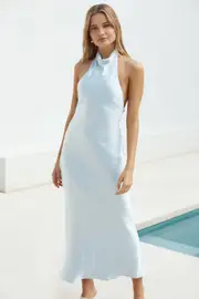 Clover Club Maxi Dress Blue