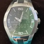 NIB Swiss Bulova Accutron Telluride analogue/digital chronograph, alarm, timer