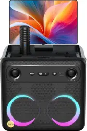 Smart Karaoke Machine With Lyrics Display 64GB Karaoke Tablet 2 Wireless Mics Pr
