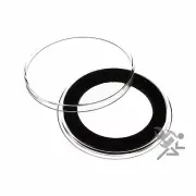 1/2oz Silver Maple Leaf Coin Capsules, Air-Tite Holders 34mm Black Ring, 20 Pack