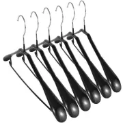 5 Pack Wide Shoulder Hangers Metal Suit Hangers Smooth Soft Gloss Grippy Flex...