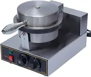 Flip Belgian Waffle Maker Stainless Steel Round Classic Waffle Machine 180° Rotation Double-Sided Uniform Heating Temperature And Time Control For Fluffy Golden Waffles