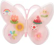 DEARMAMY 1 Box Decorative Finger Rings Adjustable Flower Watermelon Rainbow Rings for Children