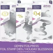 Crafter's Companion Gemini Holiday Blessing Foil Stamps New 672861 P1