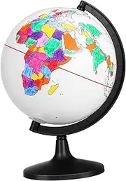 Kisangel Blank Globe Coloring Model DIY Erasable Globe for Educational Use for Geography Teaching for Students and Art Projects