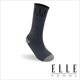 【ELLE HOMME】6雙組簡約條紋全方位機能運動襪(男襪/禦寒/運動襪/長襪/登山健行)