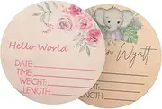 JOINPAYA 2 Pcs Newborn Decoration Car Please Letters Registry Countdown Hand Footprint Kit Coolest Announcement Newborn Birth Announcements Dont Party Decal Sign Wooden