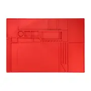 Soldering Mat 21.7"x15" Silicone Magnetic Electronics Work Mat, Red
