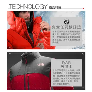 【THE NORTH FACE】冬奧限量版 北面UE男款印花拼接防潑水保暖羽絨外套 5IX4