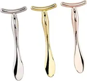 Healeved 2pcs Eye Roller Massager Eye Applicator Spatula Facial Massager Eye Makeup Facial Tool Eye Cream Beauty Massager Facial Roller Skin Scoop Metal Mixing Spoon