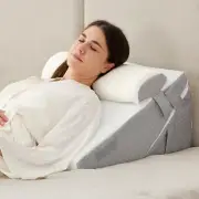 3PCS Wedge Pillow Set for after Surgery, Wedge Pillow Headboard, Adjustable 9&12