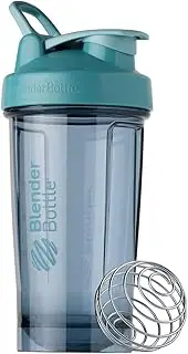 BlenderBottle Shaker Bottle Pro Series Perfect for Protein Shakes and Pre Workout, 24-Ounce, Cerulean Blue