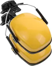 [Angoily] Safety Helmet Earmuffs Walker Ear Muffs Construction Hats Earmuff Shooting Ear Protection Safety Helmet Ear Muffs Construction Ear Muffs Cap-Mount Earmuffs Red Metal