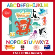 Fridge Magnets for Toddlers Kids Magnetic Sea Creatures Toys with Foam Letters