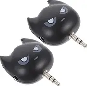 Tofficu 2Pcs Portable Headphone Splitter Way Audio Adapter Headphone Connector for Sharing Music Compact Design for Go Use for Video Chats and Media Enjoyment