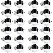 24 Pack 4" LED Dimmable Baffle Recessed Downlight, Retrofit Recessed Lighting