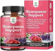 Natural Menopause Supplements for Women 120CT - Perfect for Hormonal Balance, Night Sweating & Hot Flashes Menopause Relief - Black Cohosh for Menopause with Resveratrol & Dong Quai