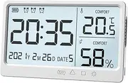 Labymos LCD Electronic Temperature Humidity Meter Electronic High Precisions Temperature Hygrometer Alarm Clock