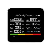 Portable 9-in-1 Air Quality Monitor PM2.5/1.0/10 CO2/TVOC/HC HO Wide Application