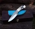custom Handmade Skinner knife Damascus knife Gift for Him/her Antique knife Gift