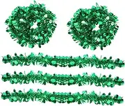 5Pcs Patrick's Day Tinsel Garland Hanging Decoration Shamrock Party Strips for Festive Celebrations Lightweight and Decor