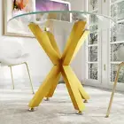 Modern Table Base Gold 28" Metal Coffee Table Legs with Suction Cups, Desk Base