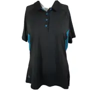 Adidas Climacool Polo Shirt Women's Small Black Short Sleeve New