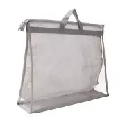 Handbag Dust Bags, XL Size PVC Transparent Purse Protector Light Gray