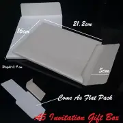 10 / A5 envelope thick cardboard box for Wedding invitation gift DIY box white