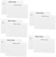 VINTORKY Convenient Recipe Card Set 50pcs Household Recipe Card Sheets for Cooking