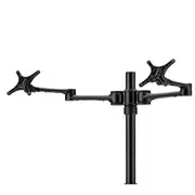 Af-at-d-b - atdec dual monitor arm, up to 2 x 27", 8kg each arm, desk clamp, 100mm vesa, black,10yr