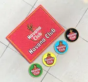RD Havana Club Rubber bar mats drip mat spill mat bar runner & 4pcs Mix coasters