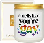 Pride Month Scented Candles LGBT Bulk Rainbow Scented Candles Gifts Aromatherapy Gifts for Men Women Lesbian Bisexual Transgender