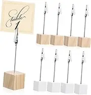 jojofuny 20 Pcs Vertical Table Holders Place Card Holders with Clips for Photos Notes Menus Elegant Display Stands for Home Office Hotel Parties