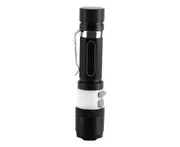 LED Flashlight USB Rechargeable Portable Flashlight Aluminum Alloy Mini Multifunction Lighting Flashlight(Silver )