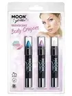 Smiffys Moon Glitter Iridescent Body Crayons,