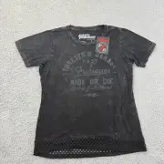 Fast & Furious Affliction Shirt Womens Large Graphic Print Top Short Sleeve