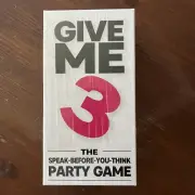 GIVE ME 3 Speak-Before-You-Think Party Game – New Conversation Starter