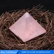 Natural Rose Quartz Crystal Pyramid Healing Orgone Energy Mineral Gemstone Tower