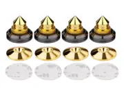 4*Shockproof Speaker Spike Copper Stand Feet Cone Base Pads Stick-on Mat A