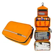 New Hanging Toiletry Bag Travel Toiletry Wash Organizer Kit For Men Women Cosmetics Make Up Sturdy Hanging Hook Shower Bags Orange