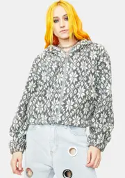 Coldest Heart Snowflake Zip Hoodie