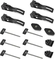 KUIPERAUTO Universal Replacement Parts Clamp Compatible for Hard Tri Fold 3-Folding Truck Bed Tonneau Cover 4 Rear Clamp 2 Front Clamp with 6T-Bolt Nuts