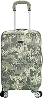 [Rockland] Hardside Polycarbonate Upright with Spinner Wheels, Multi, Multi, Hardside Polycarbonate Upright with Spinner Wheels