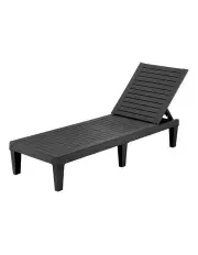 [Gardeon] Adjustable Recliner Patio Outdoor Sun Lounge in Black