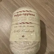 G & G Handcraft Polypropylene Braided 6 mm Macrame Cord Beige 100 yds 91 m