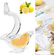 Lemon Slice Squeezer, Acrylic Manual Lemon Slice Squeezer, Portable Transparent Fruit Juicer, Orange Citrus Manual Bird Shape Hand Juicer for Orange Lemon Lime, for Kitchen Bar Gadget